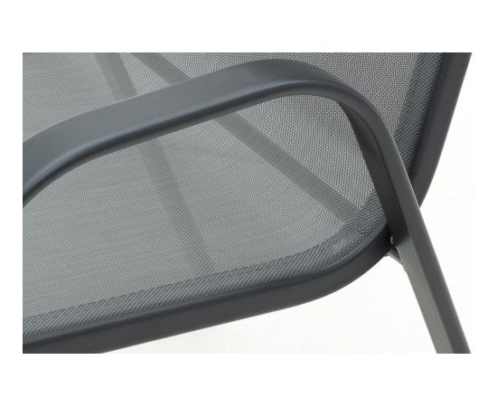 4Living Cannes komplekts 6-daļīgs melns galds Dārza mēbeļu komplekti