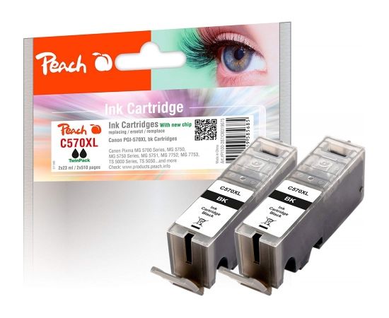 PEACH ink black compatible with PGI-570XL Twin Pack