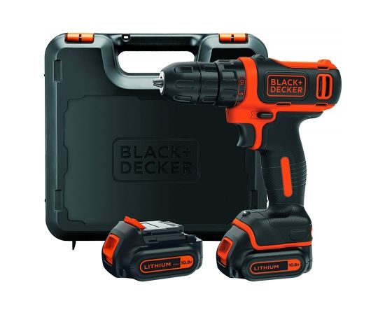 Black&Decker BDCDD12KB cordless screw driller + case + 2 Batteries 1.5Ah