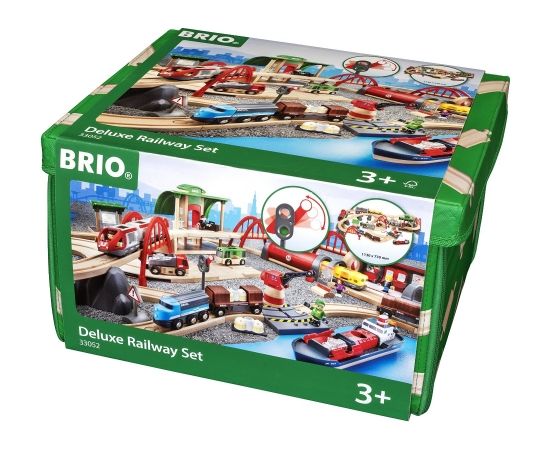 BRIO World 33052 Rail & Road Deluxe Railway Set