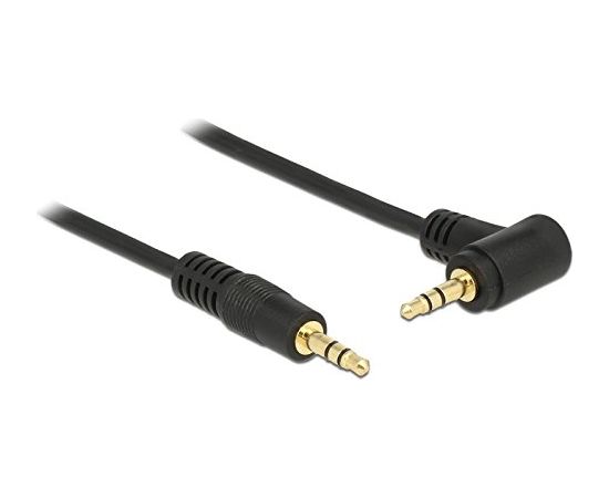 Delock cable Audio 3.5mm male/male angled black 2.0m