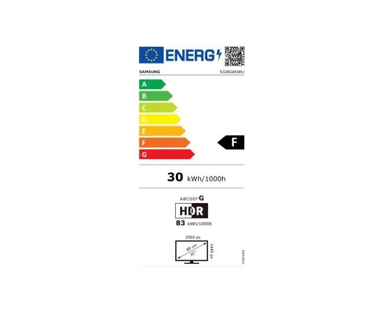 Samsung LS32BG650EUXEN 32" VA QHD 2560x1440 16:9 1ms 350cd/m² Black 240Hz Curved