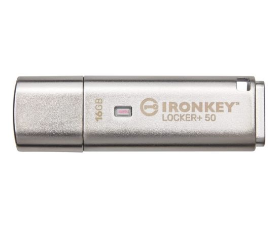 Kingston IronKey Locker 50 16 GB, USB stick (aluminum, USB-A 3.2 Gen 1)