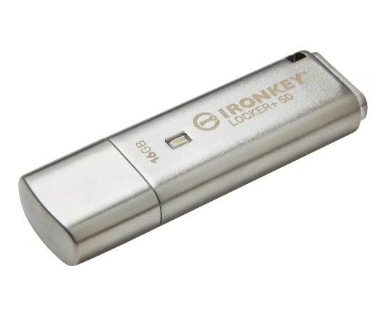 Kingston IronKey Locker 50 16 GB, USB stick (aluminum, USB-A 3.2 Gen 1)