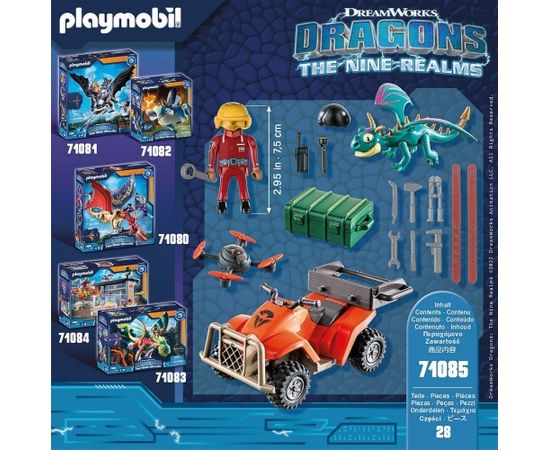 PLAYMOBIL 71085 Dragons: The Nine Realms - Icaris Quad & Phil Construction Toy