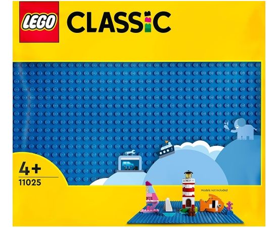 LEGO 11025 Classic Blue Building Plate, construction toy (square base plate with 32x32 studs as a basis for LEGO sets, construction toys for children)