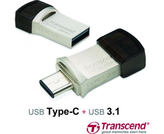 Transcend JetFlash 890 128 GB, USB stick (silver)