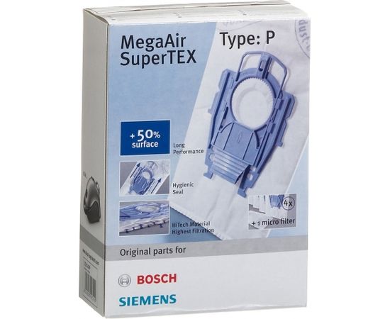 Siemens dust bag (4 + 1) type P VZ41AFP - MegaAir SuperTEX for VS08