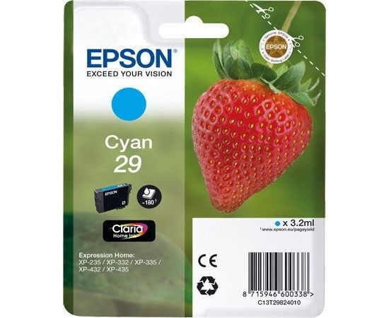 Epson ink cyan C13T29824012