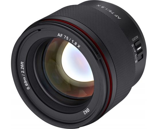 Samyang AF 75mm f/1.8 lens for Fujifilm