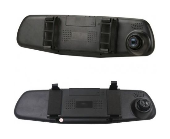 RoGer 2in1 Auto video Reģistrātors ar Spogulis un atpakaļskata Kameru / Full HD / 170' / G-Sensor / MicroSD / LCD 5''