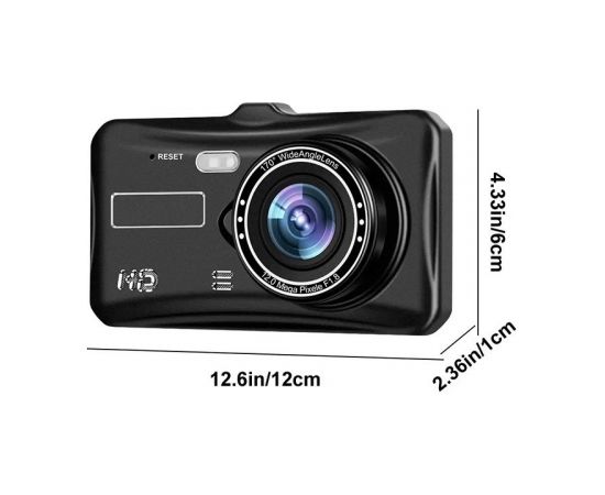 RoGer 2in1 DVR3 Auto Videoreģistrātors un atpakaļskata Kameru / Full HD / 170' / G-Sensor / LCD 4''