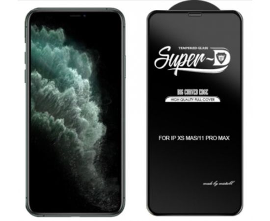 Fusion D-Pro Curved Edge aizsargstikls pilnam ekrānam telefonam Apple iPhone 14 Plus melns