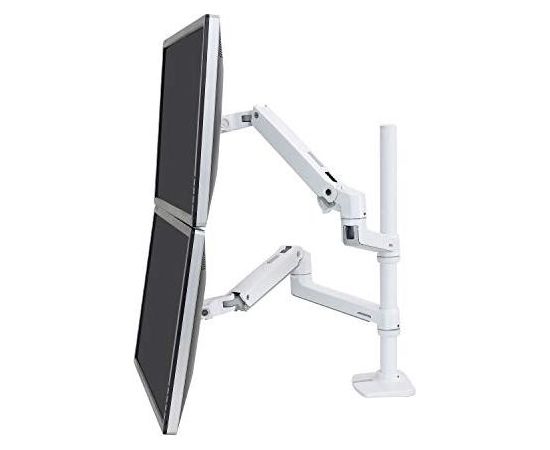 Ergotron LX dual stacking arm - white