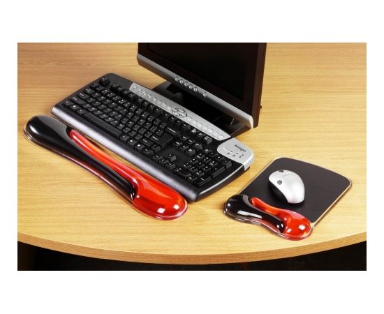 Kensington Duo Gel Wristrest Mousepad red/bk - 62402