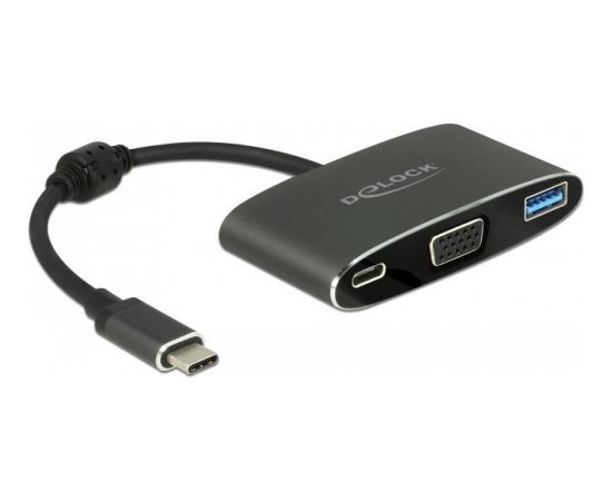 DeLOCK C St>VGA blue +USB A +USB C PD