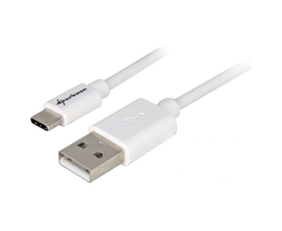 Sharkoon USB 2.0 A - USB C Adapter - white - 0.5m