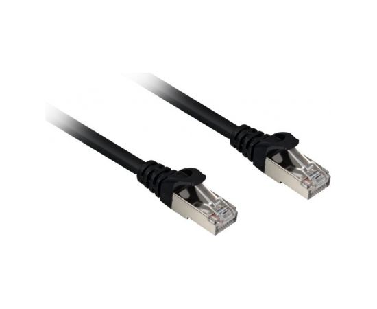 Sharkoon network cable RJ45 CAT.6a SFTP LSOH black 0,5m - HalogenFree