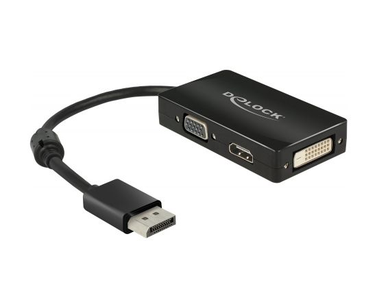 DeLOCK Adapter Displayport - VGA/HDMI/DVI-D Black