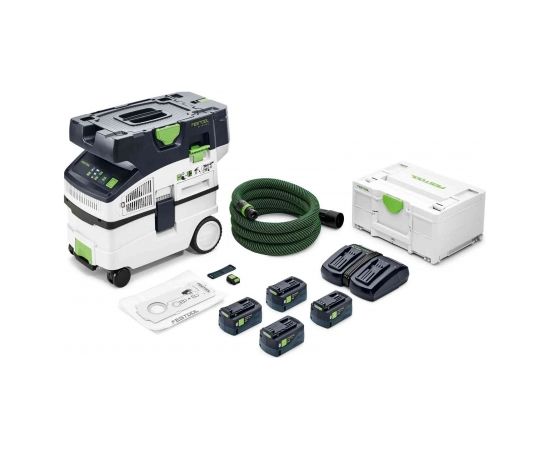 Akumulatora putekļsūcējs Festool CLEANTEC CTLC MIDI I-Plus; 18 V; 4x5,0 A akum.