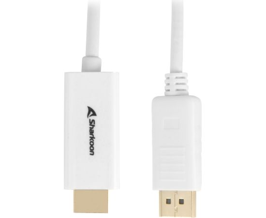 Sharkoon Displayport 1.2 to HDMI 4K White 2m ACTIVE 4Kx2K 60hz cable adapter