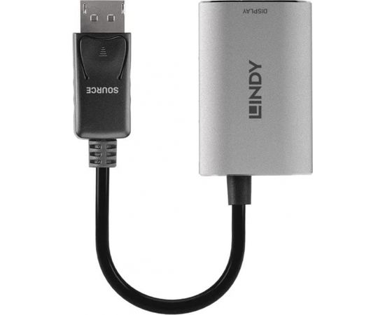 Lindy converter DisplayPort 1.4 > HDMI 8K, adapter (black/grey, 11cm)