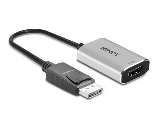 Lindy converter DisplayPort 1.4 > HDMI 8K, adapter (black/grey, 11cm)