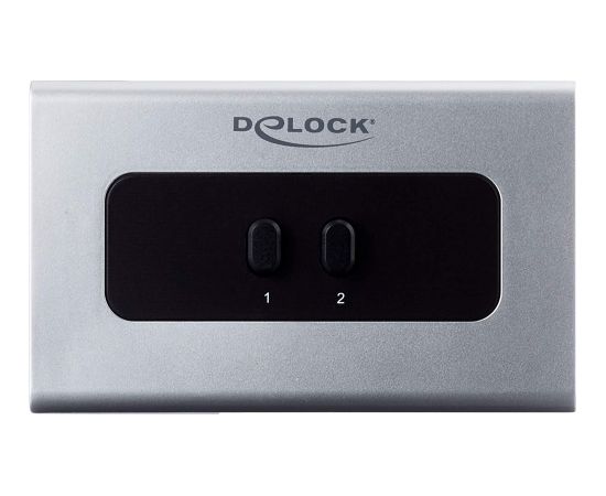 DeLOCK switch jack 3.5mm 2 port manual bidirectional, switch (grey/black)