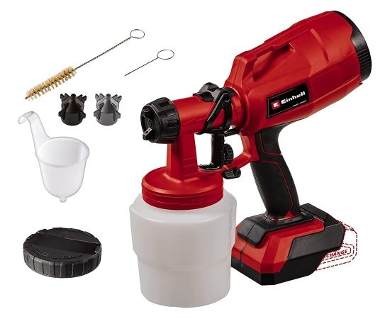 Einhell Cordless paint spray system TC-SY 18/60 Li-Solo, spray gun (red/black, without battery and charger)