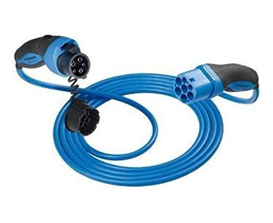 Mennekes charging cable Mode 3, Type 2 > Type 1, 20A, 1PH (blue/black, 7.5 meters)