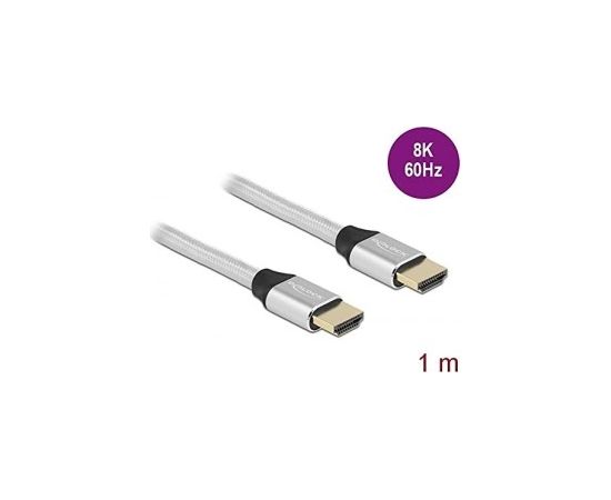 DeLOCK UHS HDMI 48Gbps 8K 60Hz 1.0m silver - 85366