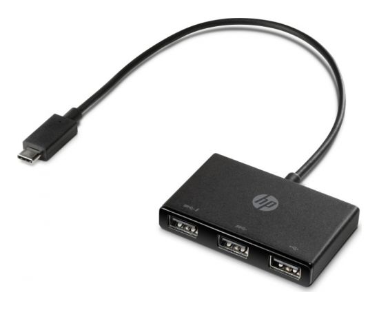 HP USB-C to USB-A Hub, USB Hub (black)