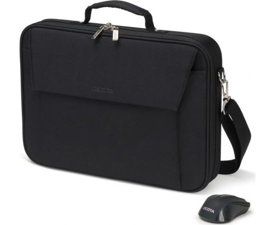 DICOTA Multi Wireless Mouse Kit, notebook bag (black, up to 39.6 cm (15.6 "), incl. Wireless mouse)