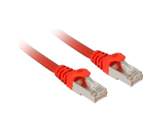 Sharkoon patch network cable SFTP, RJ-45, with Cat.7a raw cable (red, 1 meter)