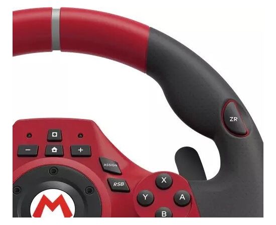 HORI Mario Kart Racing Wheel Pro Deluxe, steering wheel (red / black)