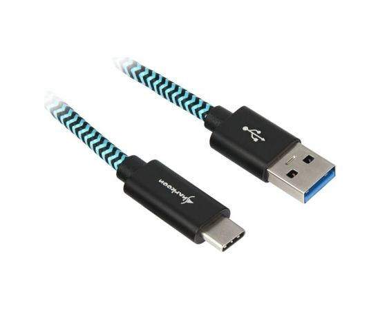 Sharkoon USB 3.1 A-C black / blue 0.5m - Aluminum + Braid