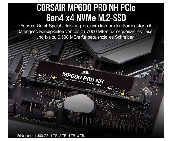 Corsair MP600 PRO NH SSD - 4TB - M.2, PCIe 4.0 x4