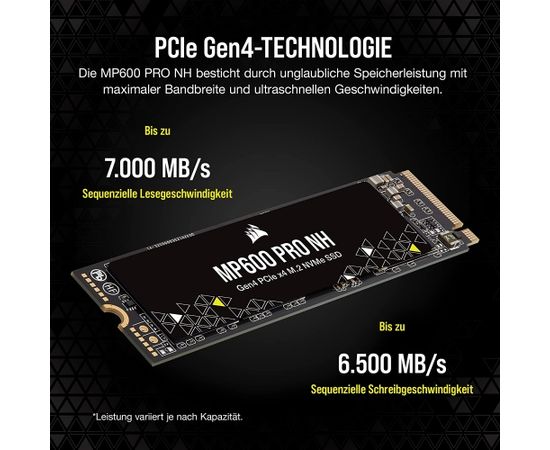 Corsair MP600 PRO NH SSD - 4TB - M.2, PCIe 4.0 x4