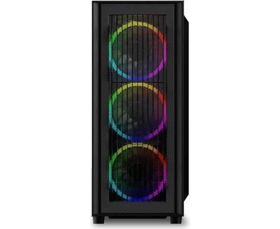 Sharkoon RGB WAVE, pc case (black, tempered glass side panel)