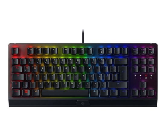 DE layout - Razer Blackwidow V3 Tenkeyless Gaming Keyboard (Black, Razer Green)