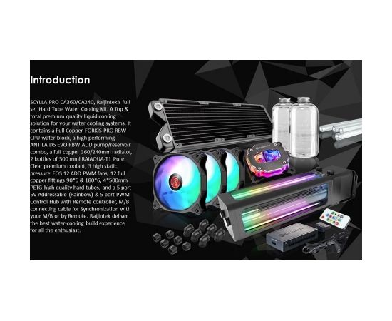 RAIJINTEK SCYLLA PRO CA360 360mm, water cooling (black, DiY kit)