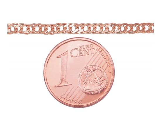 Золотая цепочка Двойной ромб 2.5 мм, алмазная обработка граней #1400042(Au-R), Красное Золото 585°, длина: 55 см, 5.07 гр.