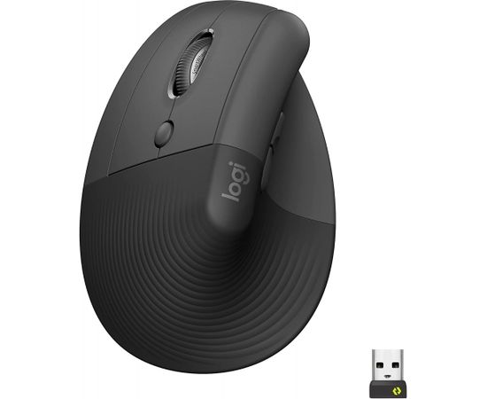 Logitech Lift, Mouse (graphite/black, left-handed, Logi Bolt, Bluetooth, Windows/macOS/iPadOS)