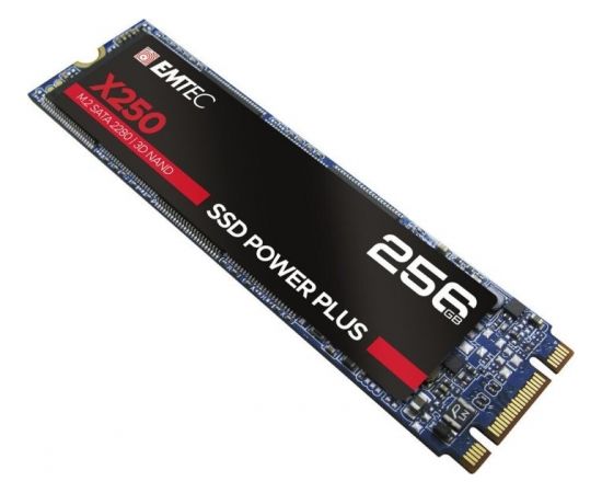 Emtec X250 SSD Power Plus 256 GB Solid State Drive (SATA 6 GB / s, M.2)