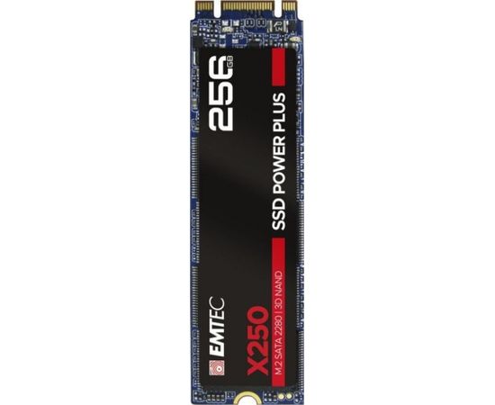 Emtec X250 SSD Power Plus 256 GB Solid State Drive (SATA 6 GB / s, M.2)