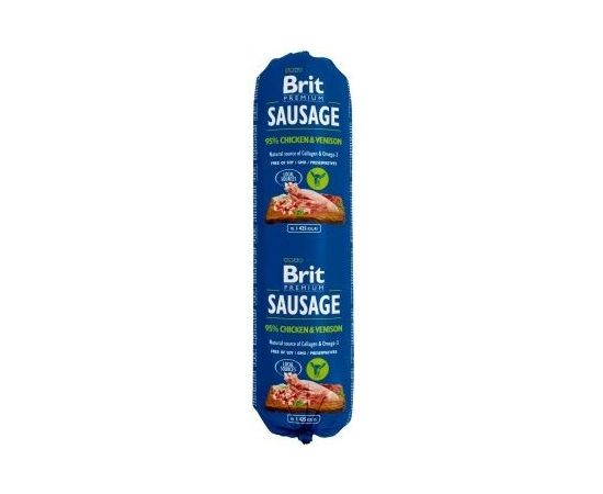 Brit Premium Sausage kurczak z dziczyzną 800g