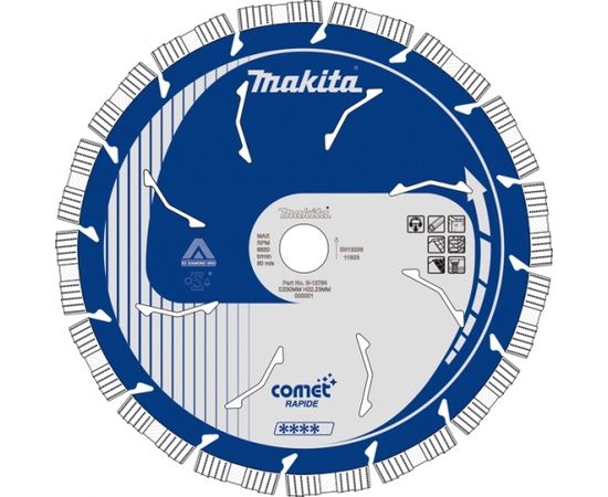 Dimanta griešanas disks Makita Comet Rapid; 230 mm