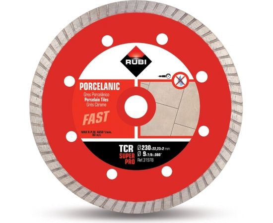 Dimanta griešanas disks Rubi TCR 230 SuperPro; 230 mm