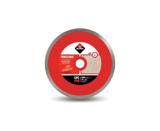 Dimanta griešanas disks mitrai griešanai Rubi CPC 200 PRO; 200 mm