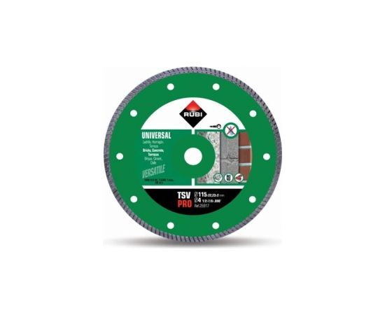 Dimanta griešanas disks Rubi TSV 115 PRO; 115 mm